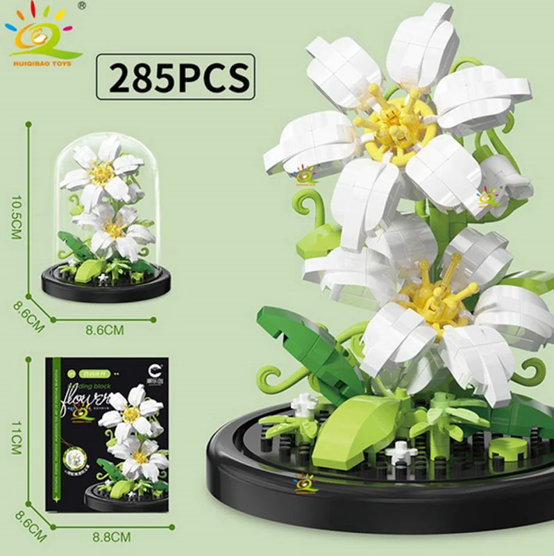 لگو گلهای شکوفه لیلی جولکنویا Jollcnoia Lily Bloom 7242 در مقیاس اندازه