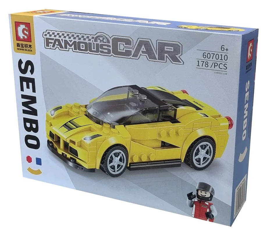خرید لگو ماشین فراری 458، لگو ماشین سرعت، لگو «ماشین فراری 458»  لگو Sembo Block Building Blocks Famous Car Ferrari 458 607010