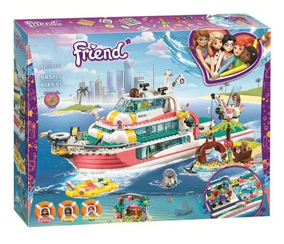 لگو کشتی تفریحی Friends 11373 نمای جلوی جعبه