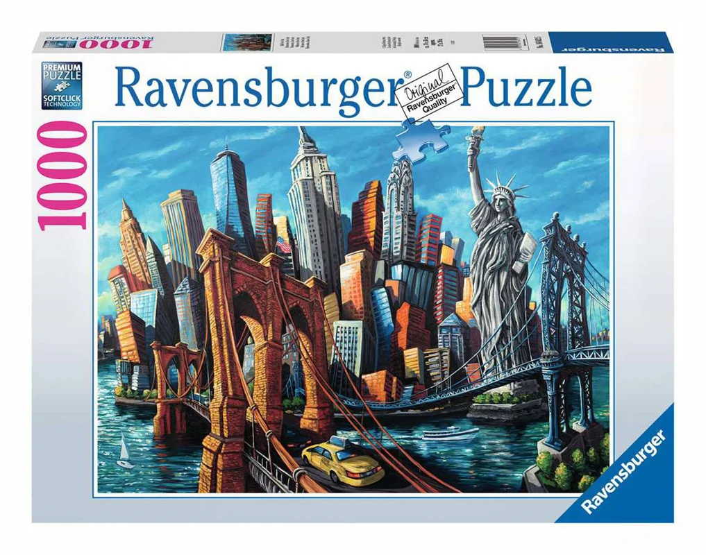 پازل رونزبرگر 1000 تکه «به نیویورک خوش آمدید» Ravensburger Puzzle Jigsaw Puzzle Welcome to New York 1000 pcs 16812