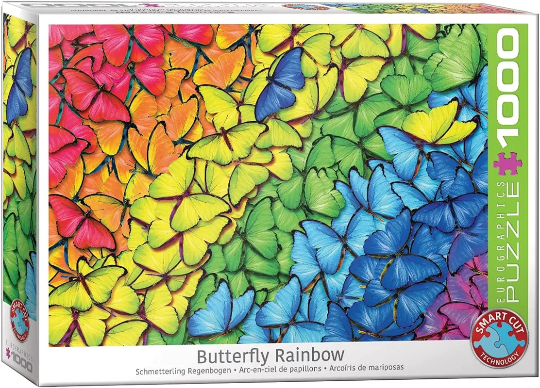 پازل یوروگرافیک 1000 تکه «رنگین کمان پروانه ها» Eurographics Puzzle Butterfly Rainbow 1000 pieces 6000-5603