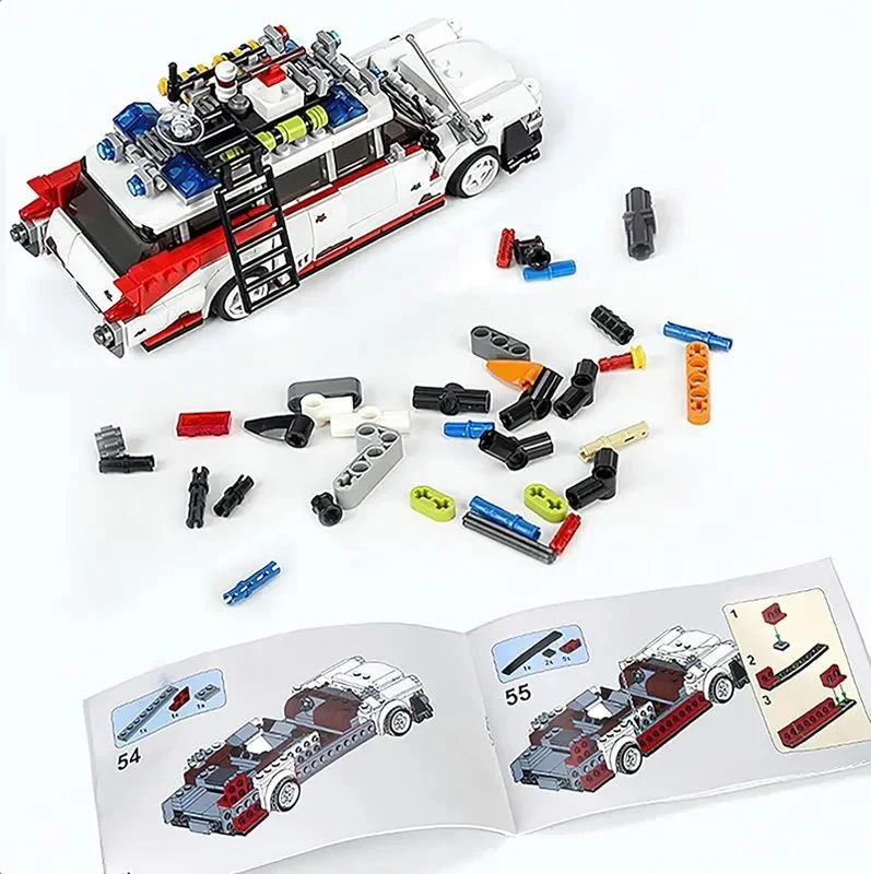 تصویر قطعات داخل بستهبندی – نمای نزدیک لگو ماشین ارواح