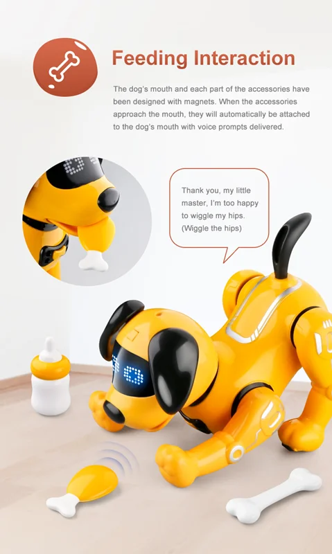 خرید ربات کنترلی تعاملی جی جی آر سی «توله سگ بامزه شیرین کار»  JJRC R19 Remote Control Robot Dog Toy