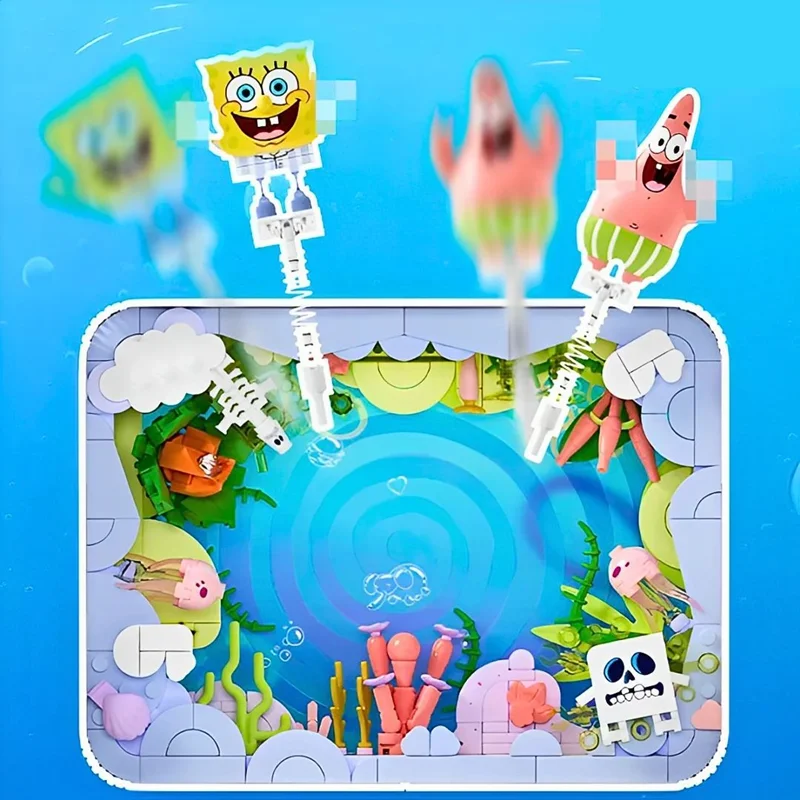 تصویر متحرک از جهش باب اسفنجی در لگو مهمانی زیر دریا