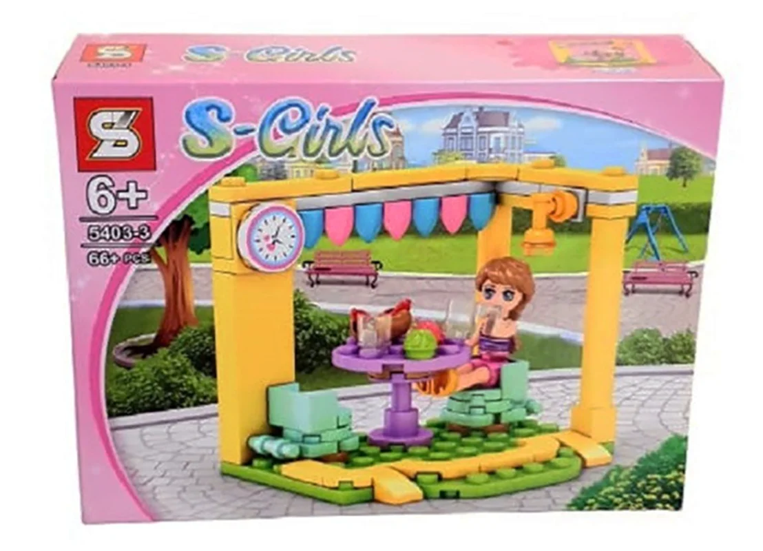 خرید لگو اس وای «شهر بازی همراه با 1 مینی فیگور، میز و صندلی» SY Block S-Girls Lego 5403-3