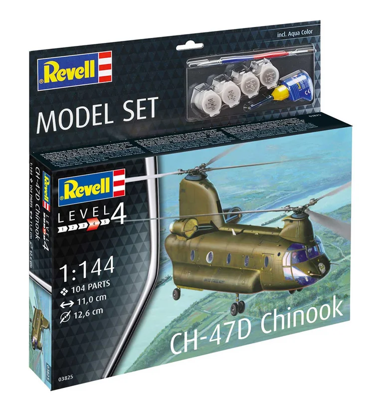 کیت مدل سازی ریول Revell «هلی کوپتر CH-47D شینوک» هلی کوپتر  مدل  Revell Model Set Assembly Kit CH-47D Chinook 1:144 63825