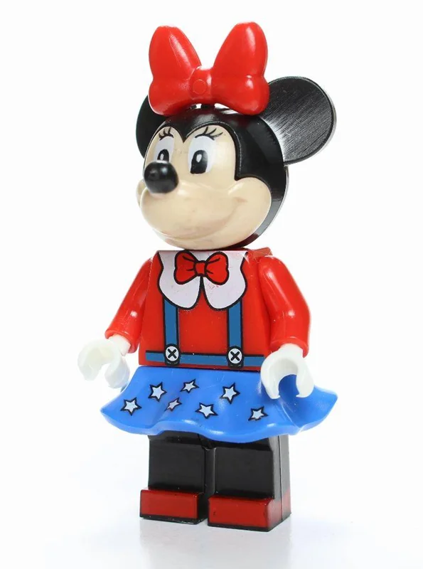 نمای سهبعدی مینی فیگور مینی موس با لباس قرمز Minnie Mouse