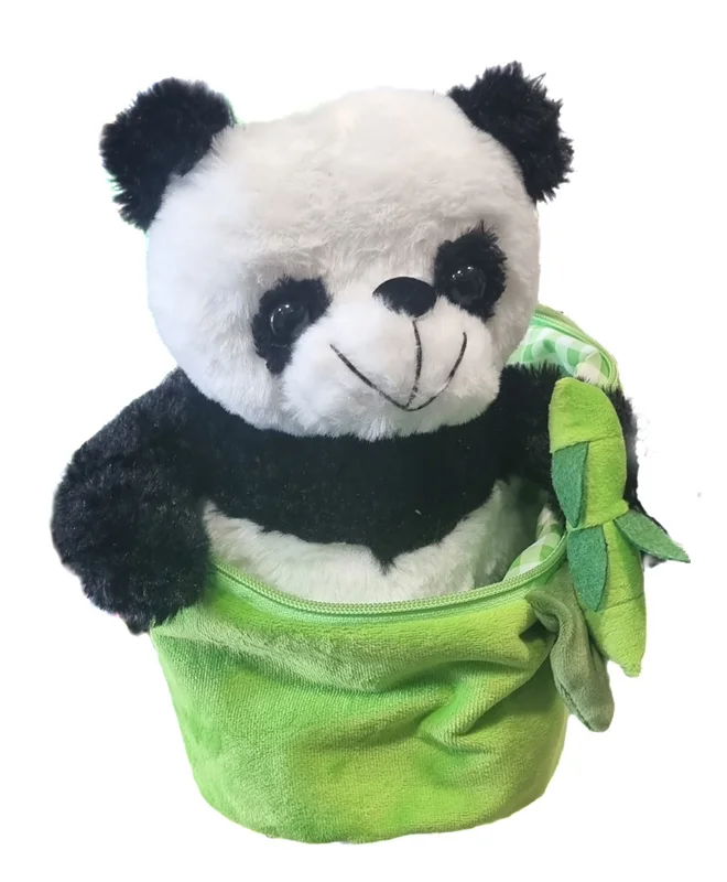 خرید اسباب بازی عروسک پولیشی «خرس پاندا و بامبو سوپرایزی» Panda Bear and Bamboo Surprise plush doll