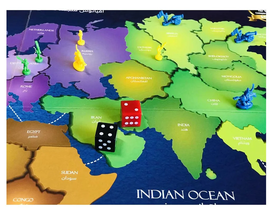 چیدمان کامل قطعات بازی فکری ریسک آیتوی iToy Risk قبل از شروع بازی