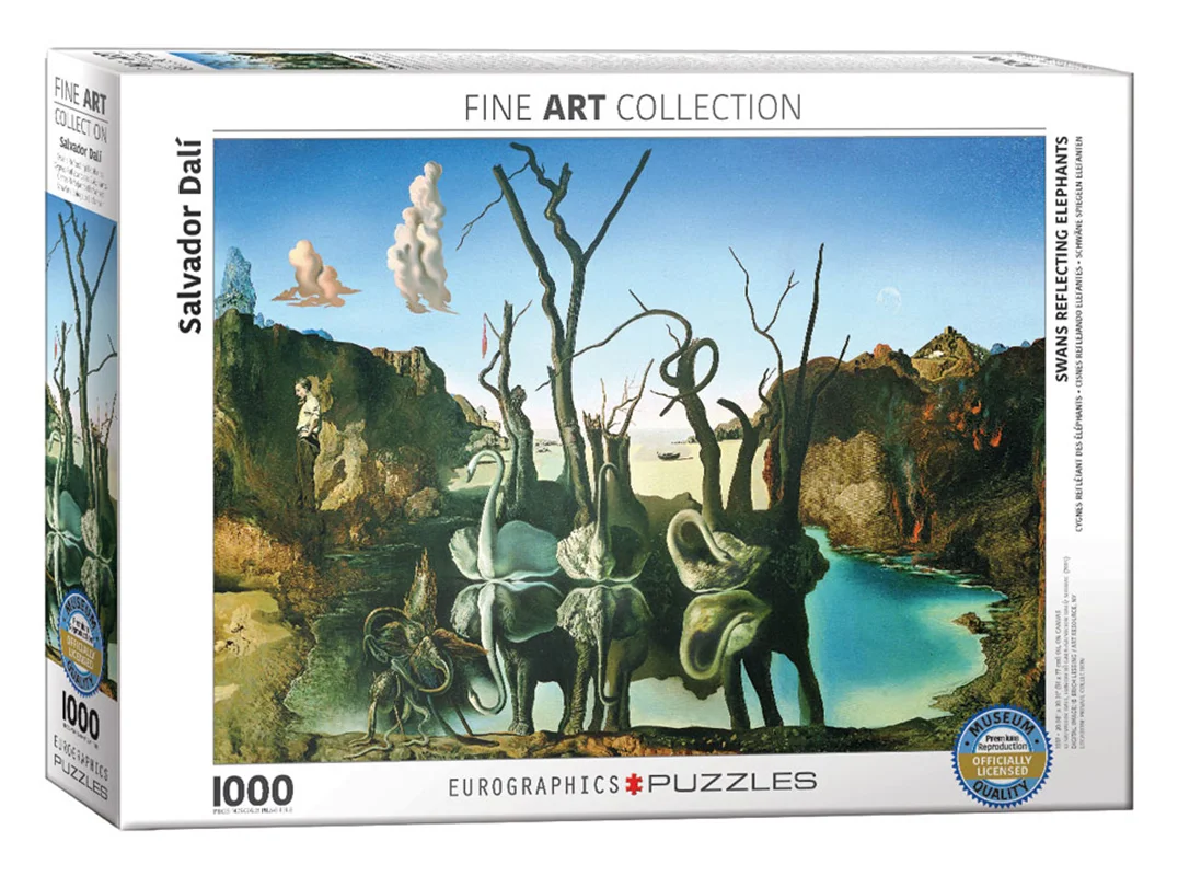 خرید پازل یوروگرافیک 1000 تکه «قوها که منعکس کننده فیل ها هستند» Eurographics Puzzle Swans Reflecting Elephants 1000 pieces 6000-0846