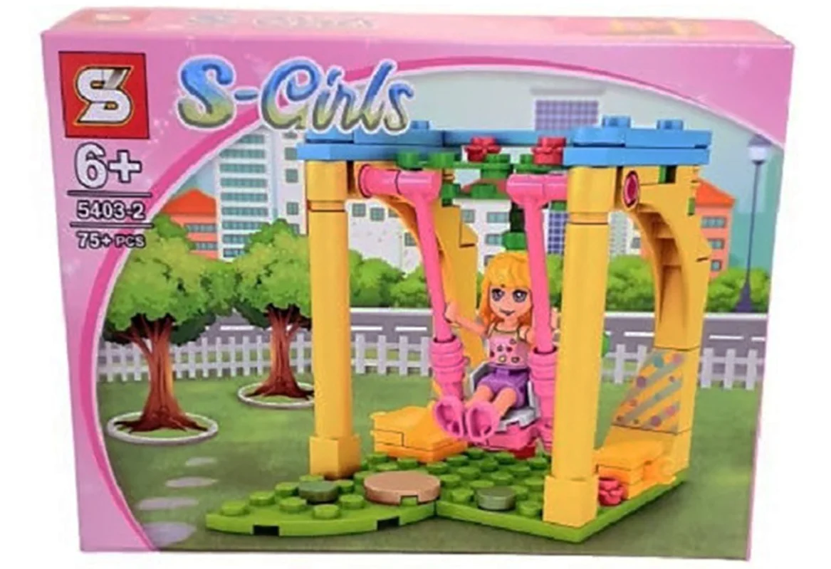 خرید لگو اس وای «شهر بازی همراه با 1 مینی فیگور، تاب» SY Block S-Girls Lego 5403-2