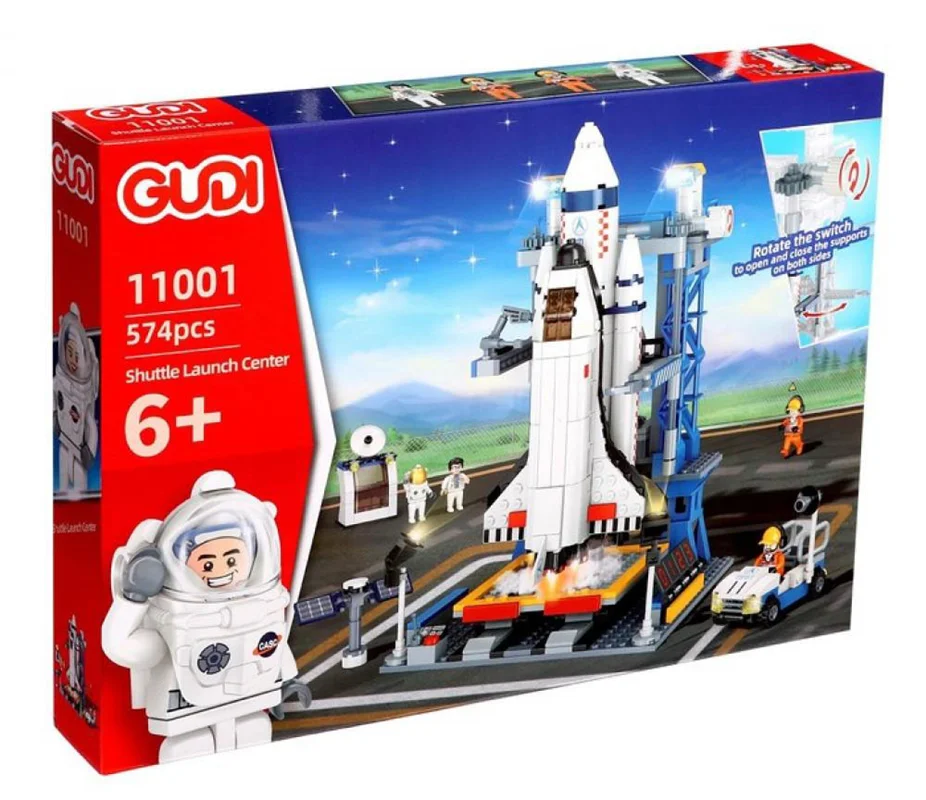 خرید لگو ساختنی لگو گودی لگو «پایگاه پرتاب کشتی فضایی موزه هوا فضا چین» لگو شاتل فضایی  Lego Gudi Living City Space Launcher Rocket 11001