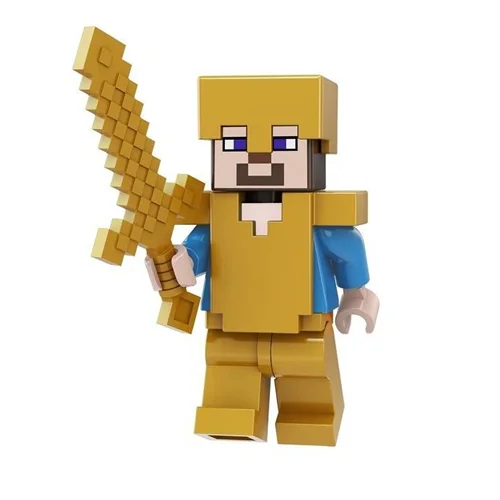 مینی فیگور لگو ماینکرفت استیو با زره طلایی Golden Armor Steve