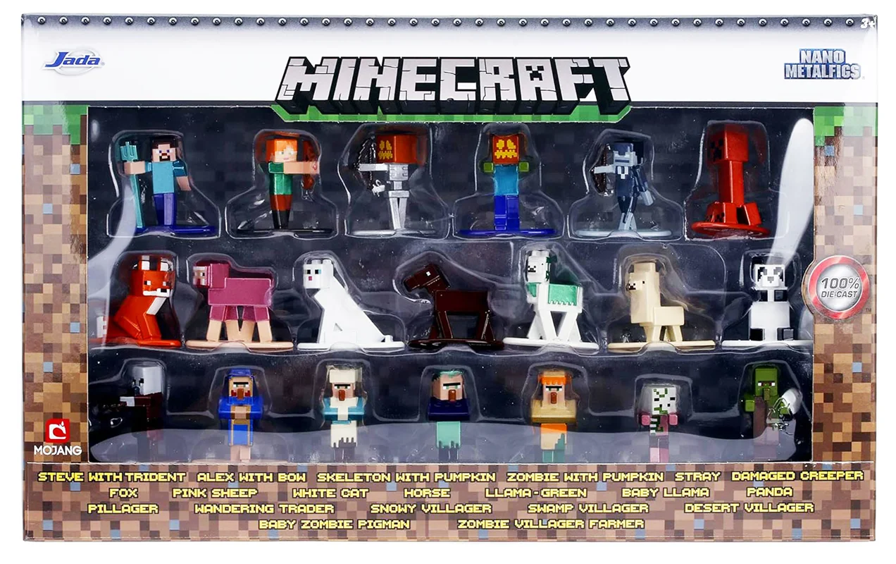 خرید نانو متال فیگور جادا «ماینکرفت بسته 20 تایی» Jada Minecraft Die-cast Nano Metalfigs 20-Pack Figure