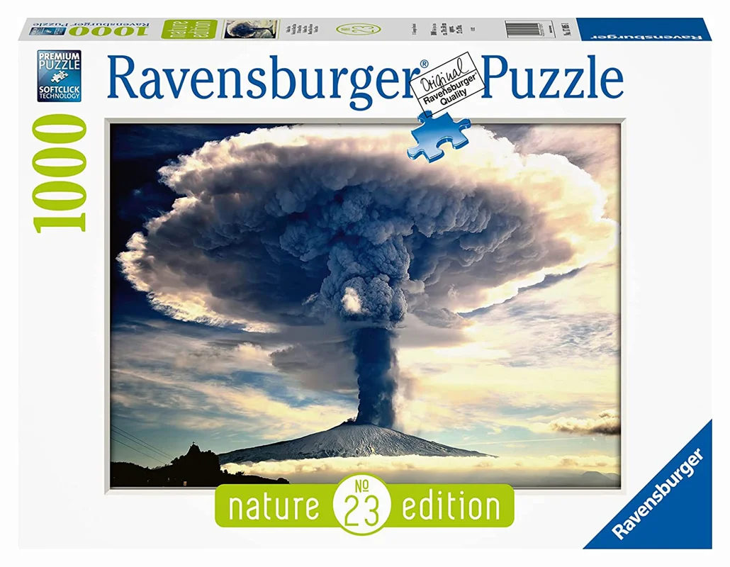 خرید پازل رونزبرگر 1000 تکه «آتشفشان اتنا» Ravensburger Puzzle Jigsaw Puzzle Nature Edition 23 Etna volcano 1000 pcs 17095