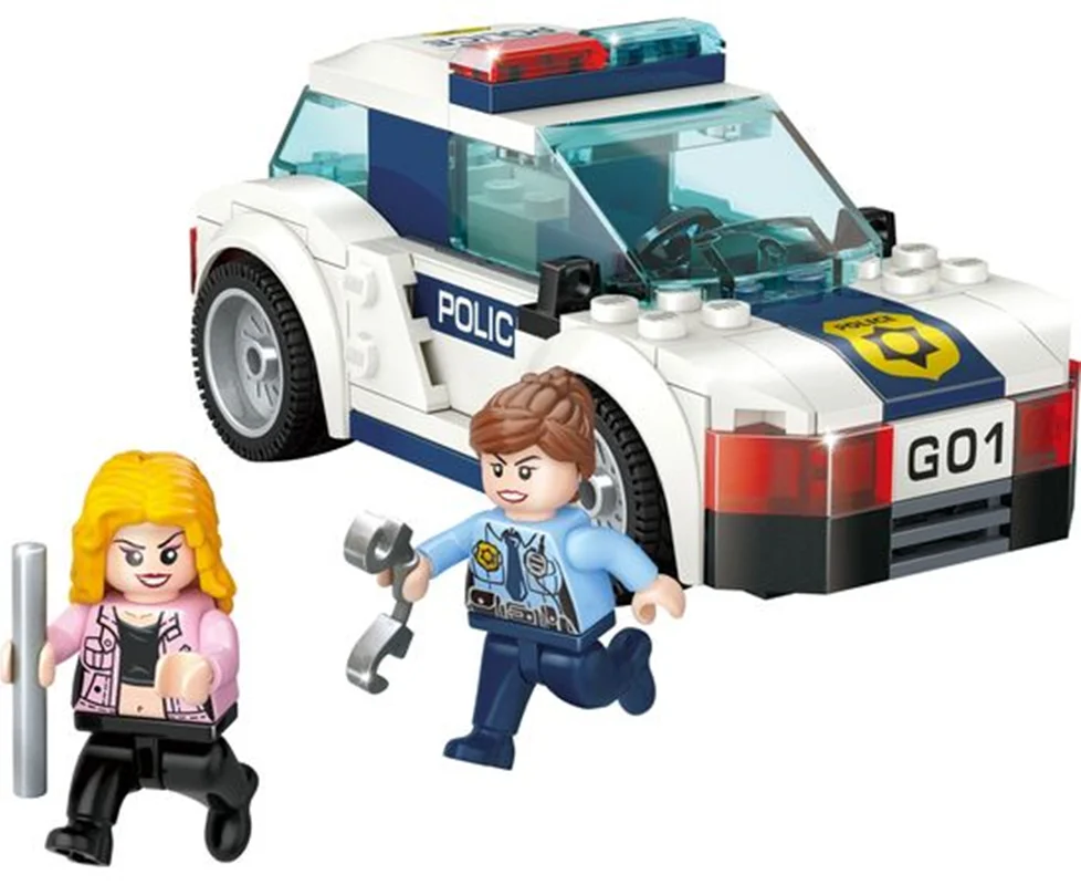 خرید لگو ساختنی گودی «لیوین سیتی، 2 آدمک لگویی و ماشین پلیس» لگو  Xinlexin Gudi Lego Livin City 10001