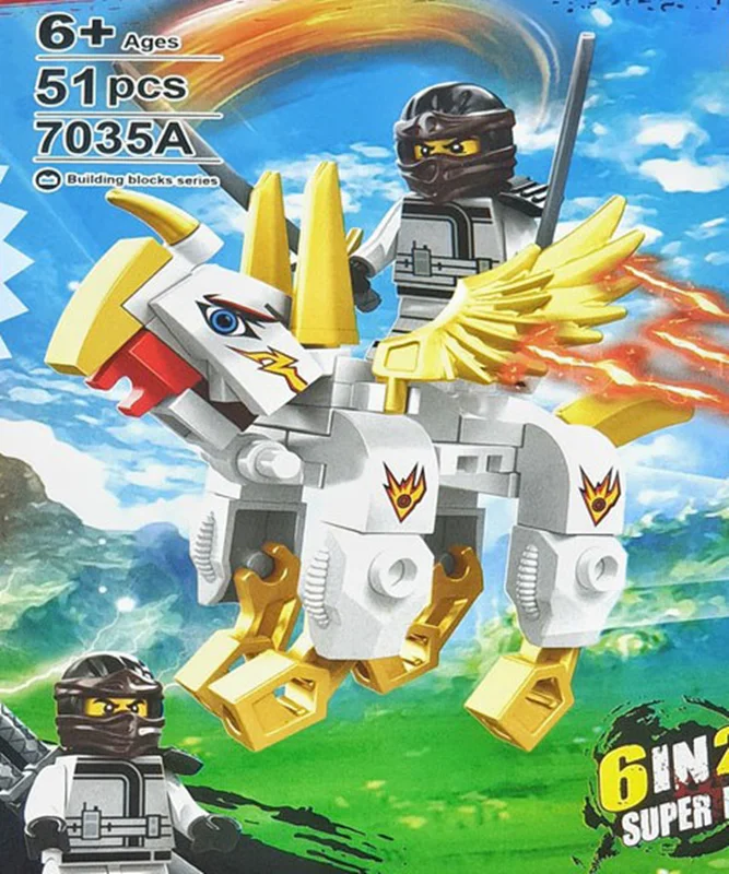خرید آدمک لگویی فله مینی فیگور لگویی «نینجاگو استروم با اسب بالدار» Heima Minifigures Lego NinjaGo Storm 7035a