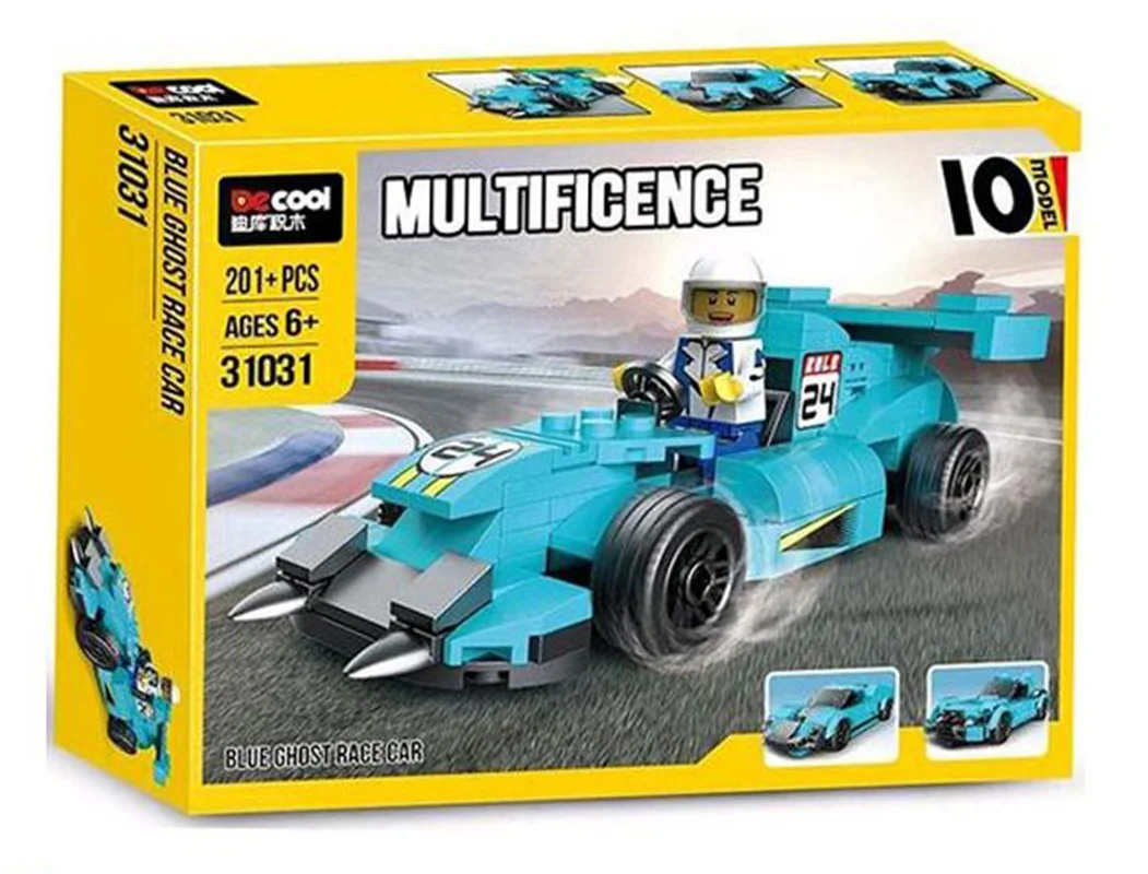 خرید لگو دکول چندگانه «ماشین مسابقه روح آبی 10 مدل» Decool Multificence Blue Ghost Race Car Lego 31031