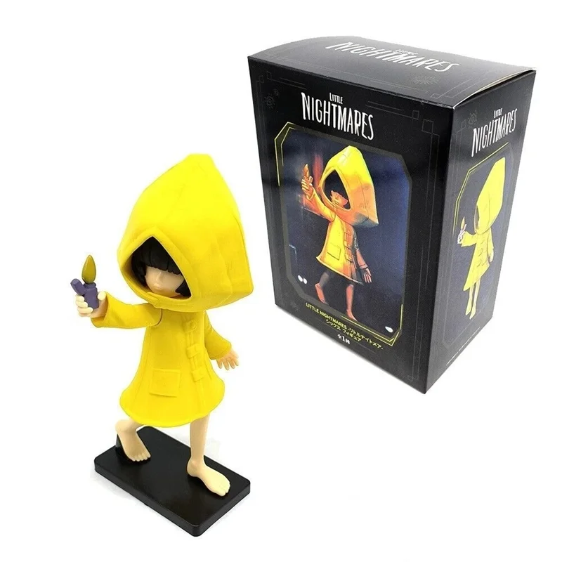 فیگور شش با بارانی زرد در کنار جعبه- Little Nightmares Six Yellow Raincoat Figure