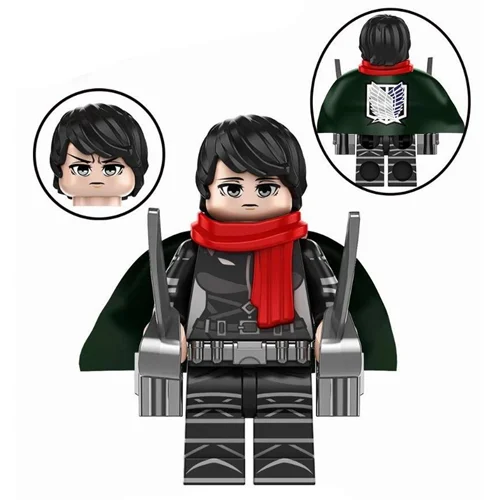 مینی فیگور لگو میکاسا آکرمن با شال Mikasa Ackerman