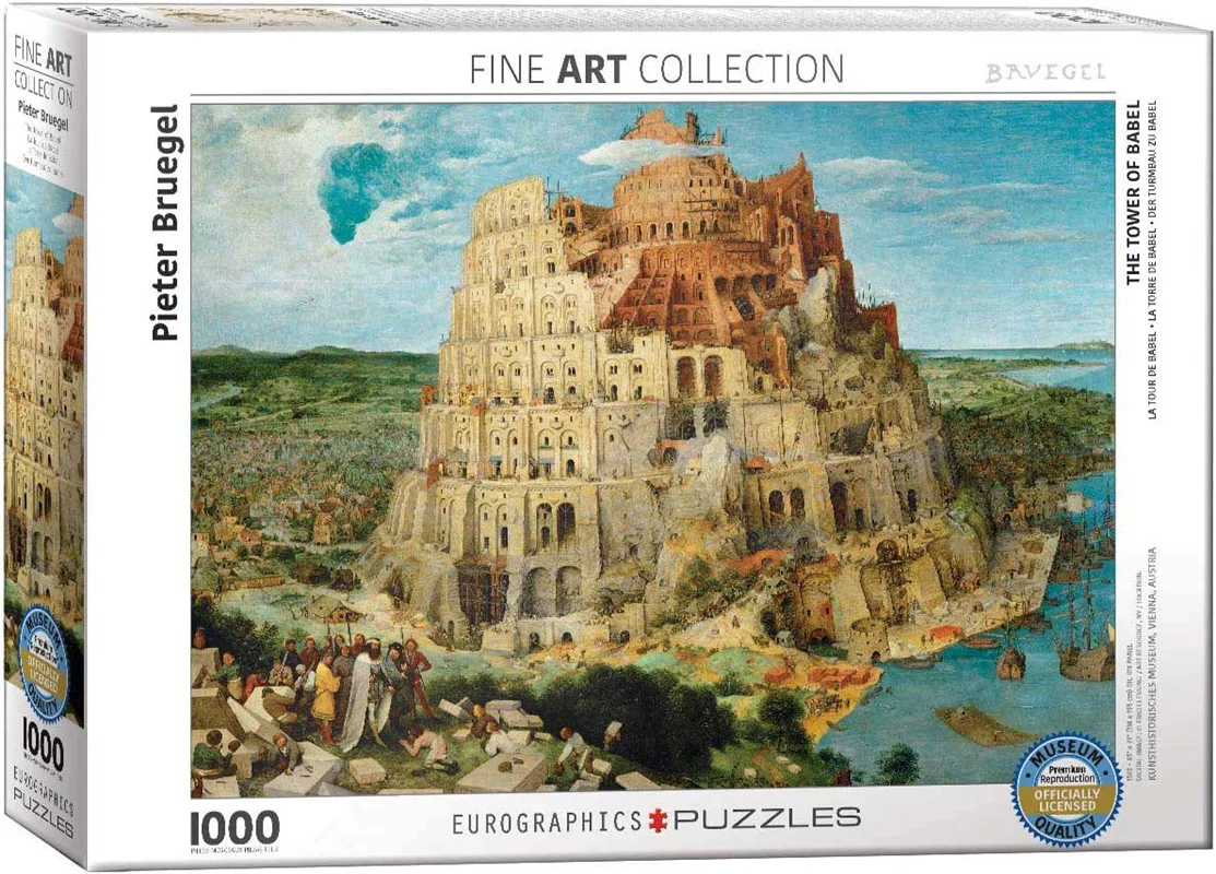 پازل یوروگرافیک 1000 تکه «برج بابل» Eurographics Puzzle The Tower of Babel 1000 pieces 6000-0837