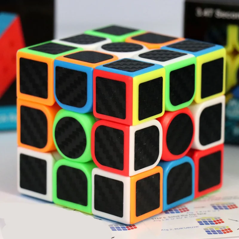 خرید مکعب روبیک مویو «3x3 مویو میلانگ کربنی»  Rubik Magic Cube MoYo Mei long carbon - 3x3