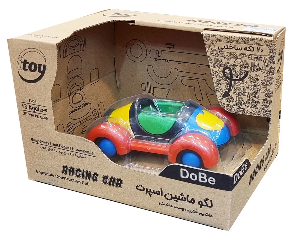 خرید بازی فکری ساختنی دوبی بازی «لگو ماشین اسپرت مسابقه» Itoy DoBe Racing Car Lego F-01