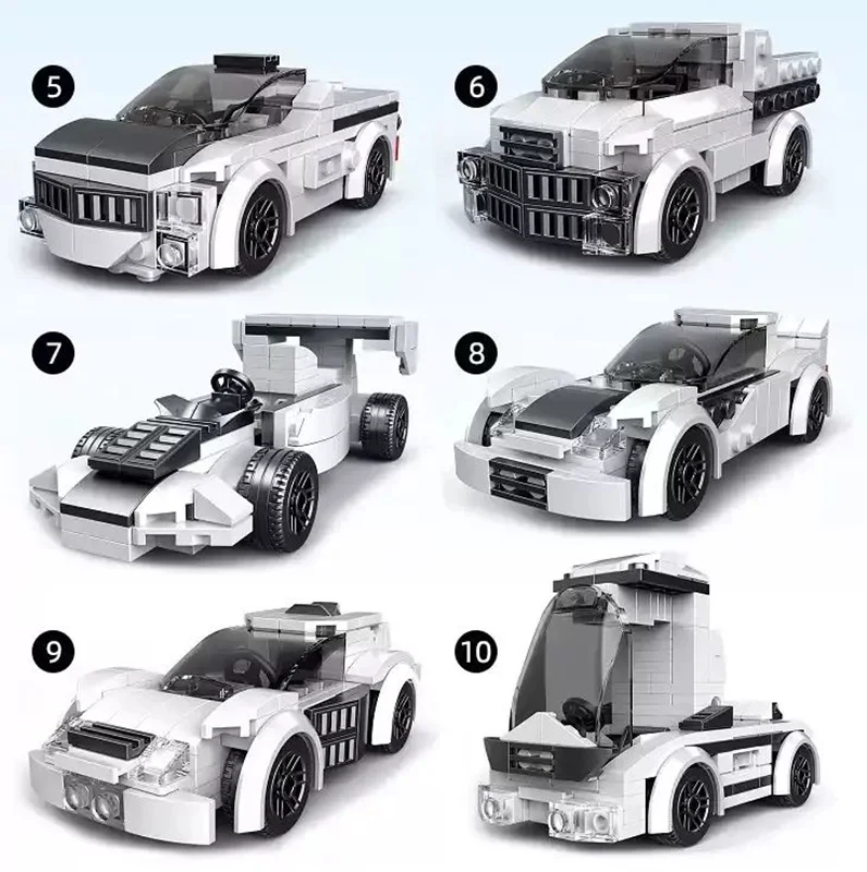 خرید لگو دکول چندگانه «ماشین مسابقه رودستر 10 مدل» Decool Multificence Flowing Roadster Lego 31032