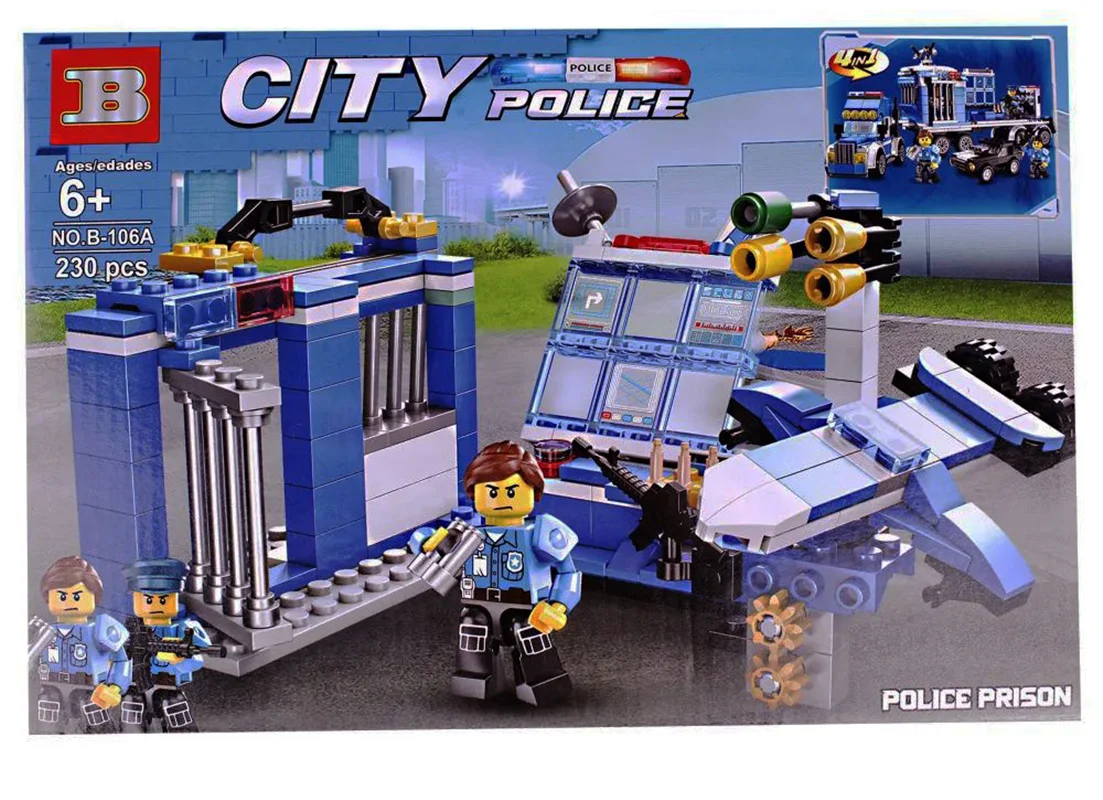 خرید لگو زندان، لگو پلیس، لگو ساختمان زندان، لگو دزد،  لگو ماشین پرنده، لگو سیتی «زندان پلیس» Lego City Police prison B-106A