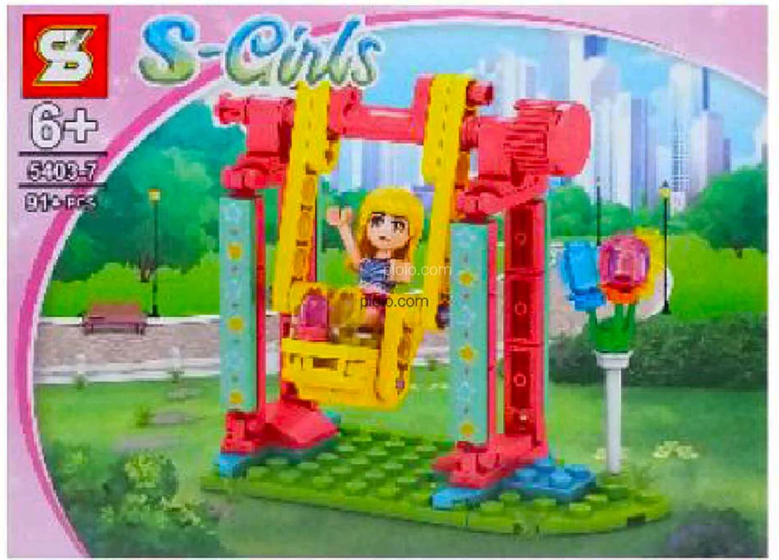 خرید لگو اس وای «شهر بازی همراه با 1 مینی فیگور، تاب» SY Block S-Girls Lego 5403-7
