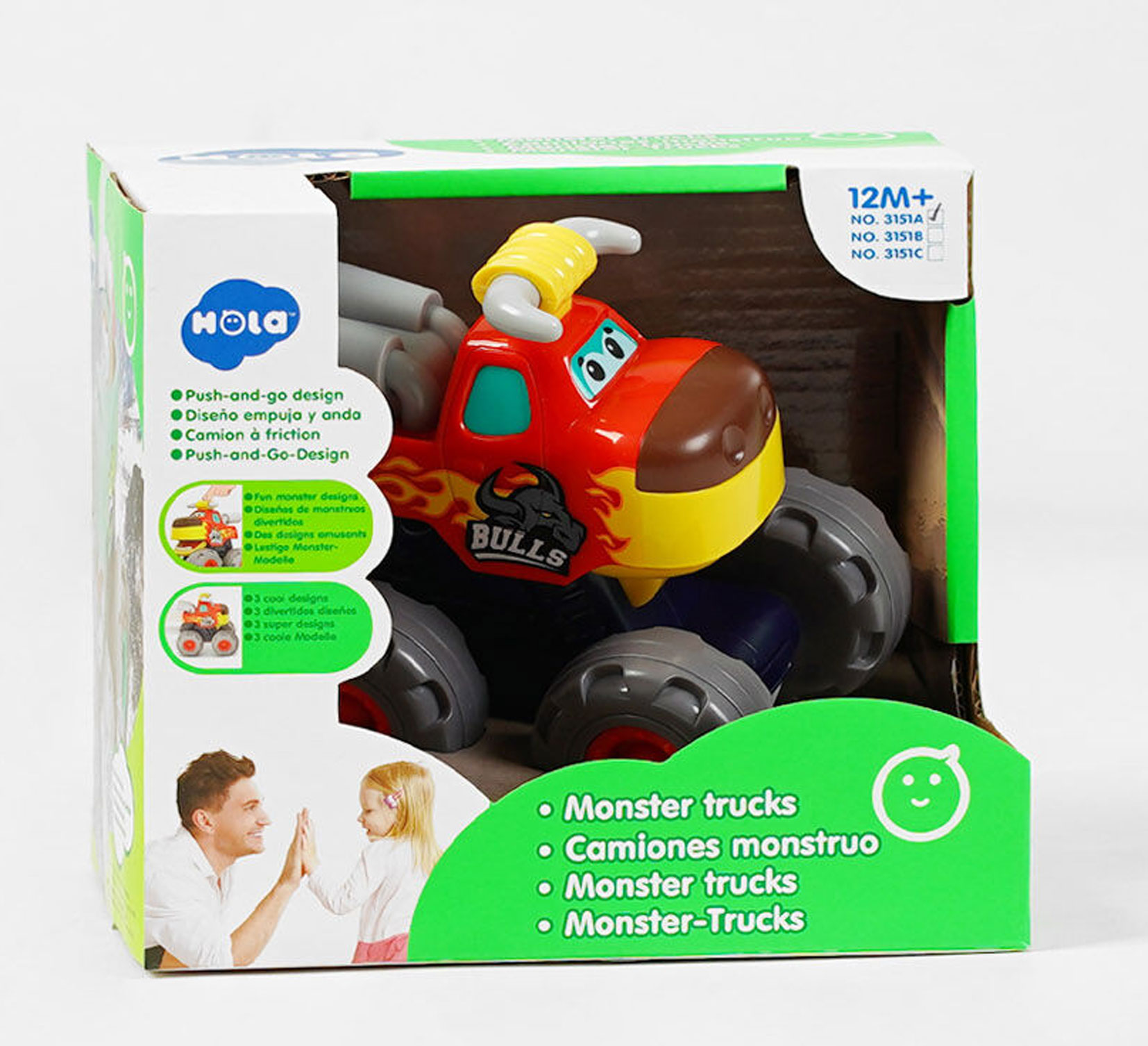 اسباب بازی هولا تویز کامیون هیولا مدل گاو وحشی Monster Truk 3151A