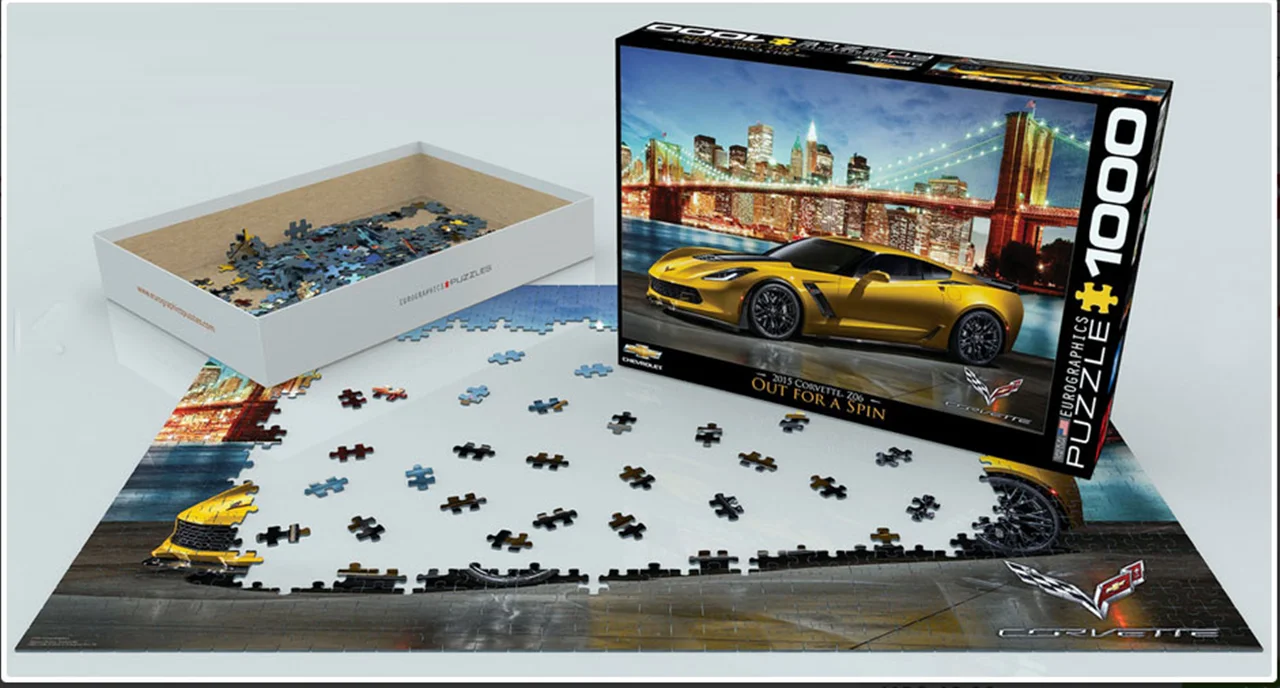 پازل یوروگرافیک 1000 تکه «شورولت کوروت» Eurographics Puzzle Corvette Z06 Out for a Spin 1000 pieces 6000-0735