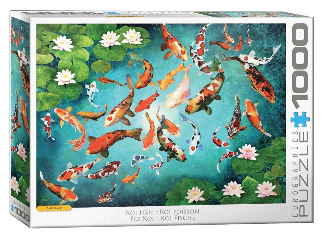 پازل یوروگرافیک 1000 تکه «کویسکیپ ماهی های رنگارنگ» Eurographics Puzzle Colorful Koiscape 1000 pieces 6000-5696