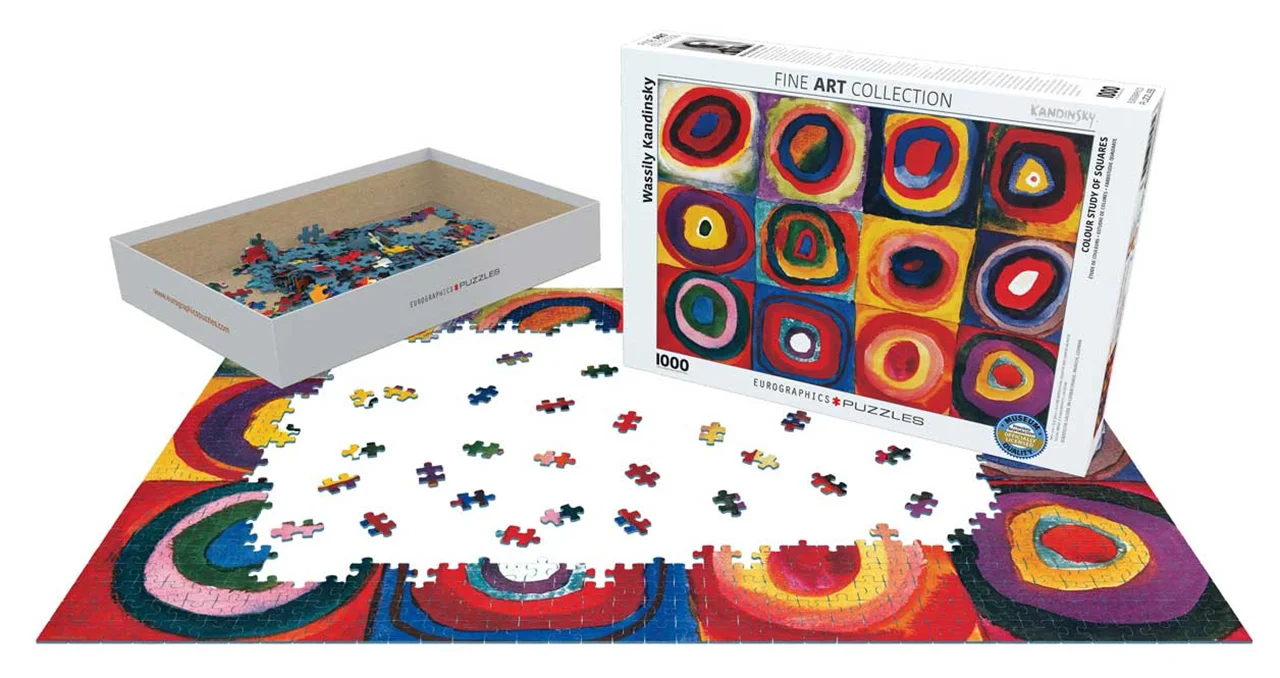 پازل رنگ، پازل مربع، پارل مطالعه، پازل یوروگرافیک 1000 تکه پازل «مربع های مطالعه رنگ» Eurographics Puzzle Colour Study Squares 6000-1323