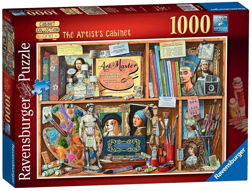 خرید پازل رونزبرگر 1000 تکه «کابینت هنرمند» Ravensburger Puzzle Jigsaw Puzzle Artist's Cabinet 1000 pcs 14997