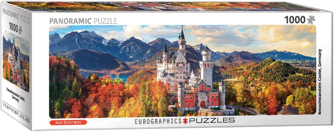 پازل یوروگرافیک 1000 تکه پاناروما «قلعه نویشوانشتاین در پاییز» Eurographics Puzzle Neuschwanstein Castle in autumn 1000 pieces Panorama 6010-5444