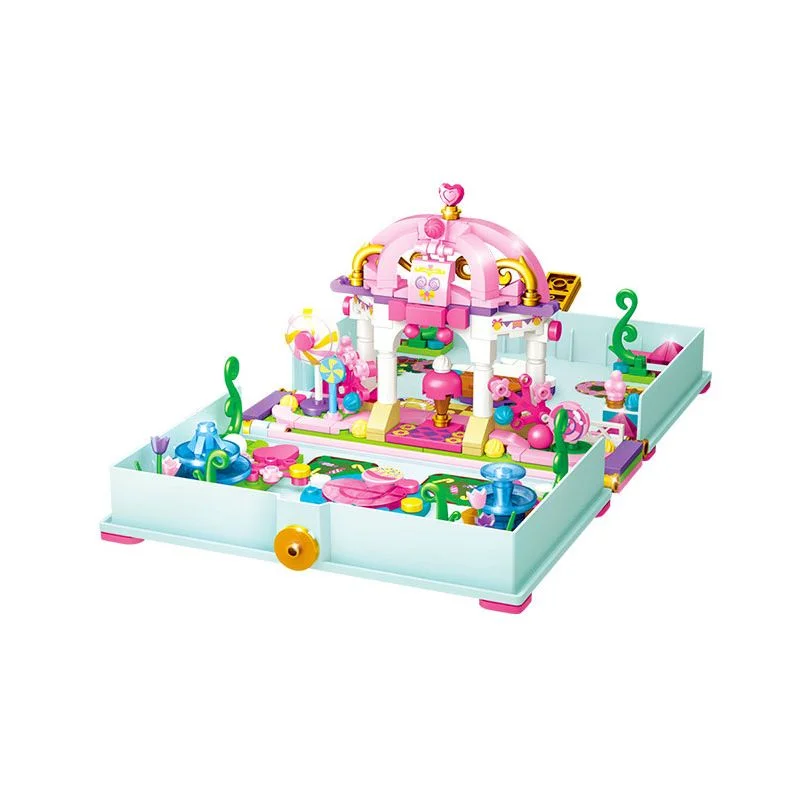 خرید لگو قصر، لگو پرنسس تعویض لباس، لگو «قصر پرنسس کندی با مو صورتی»  لگو Gudi Building Blocks Princess Candy 30007