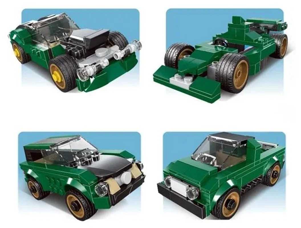 خرید لگو دکول چندگانه «ماشین مسابقه 10 مدل» Decool Multificence Super Racing Lego 31015