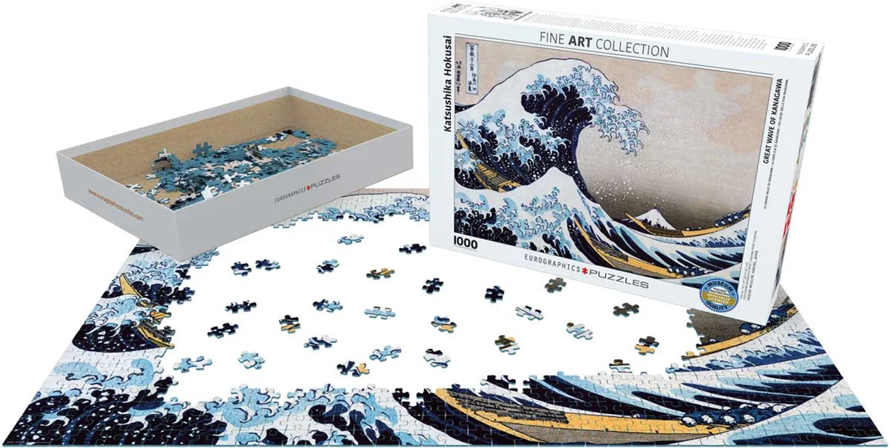 پازل یوروگرافیک 1000 تکه «موج بزرگ کاناگاوا» Eurographics Puzzle Great Wave off Kanagawa 1000 pieces 6000-1545