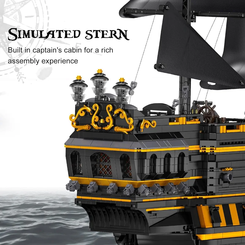 تصویر جزئیات دکلها و بادبانهای کشتی Mould King 13186