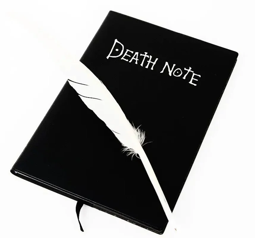خرید دفتر دفترچه انیمه شینیگامی دفترچه لایت یاگامی «دفترچه مرگ دث نوت» Japanese Anime Death Note with Feather Pen Book Notebook