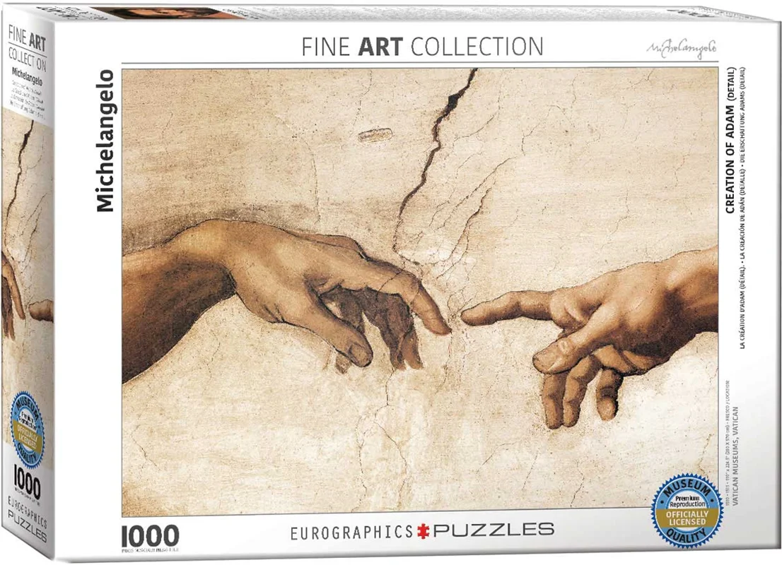 پازل یوروگرافیک 1000 تکه «خلقت آدم (جزئیات)» Eurographics Puzzle Creation of Adam (Detail) 1000 pieces 6000-2016