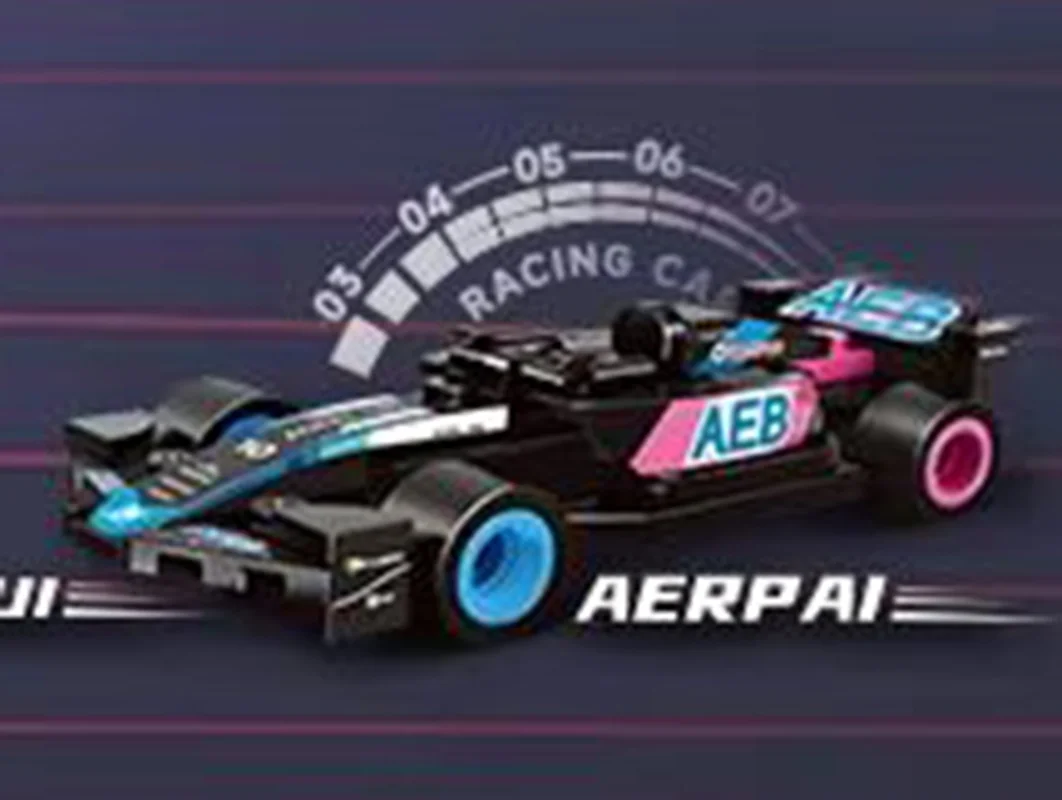 تصویر سهبعدی لگو ماشین مشکی صورتی Woma C1025-2