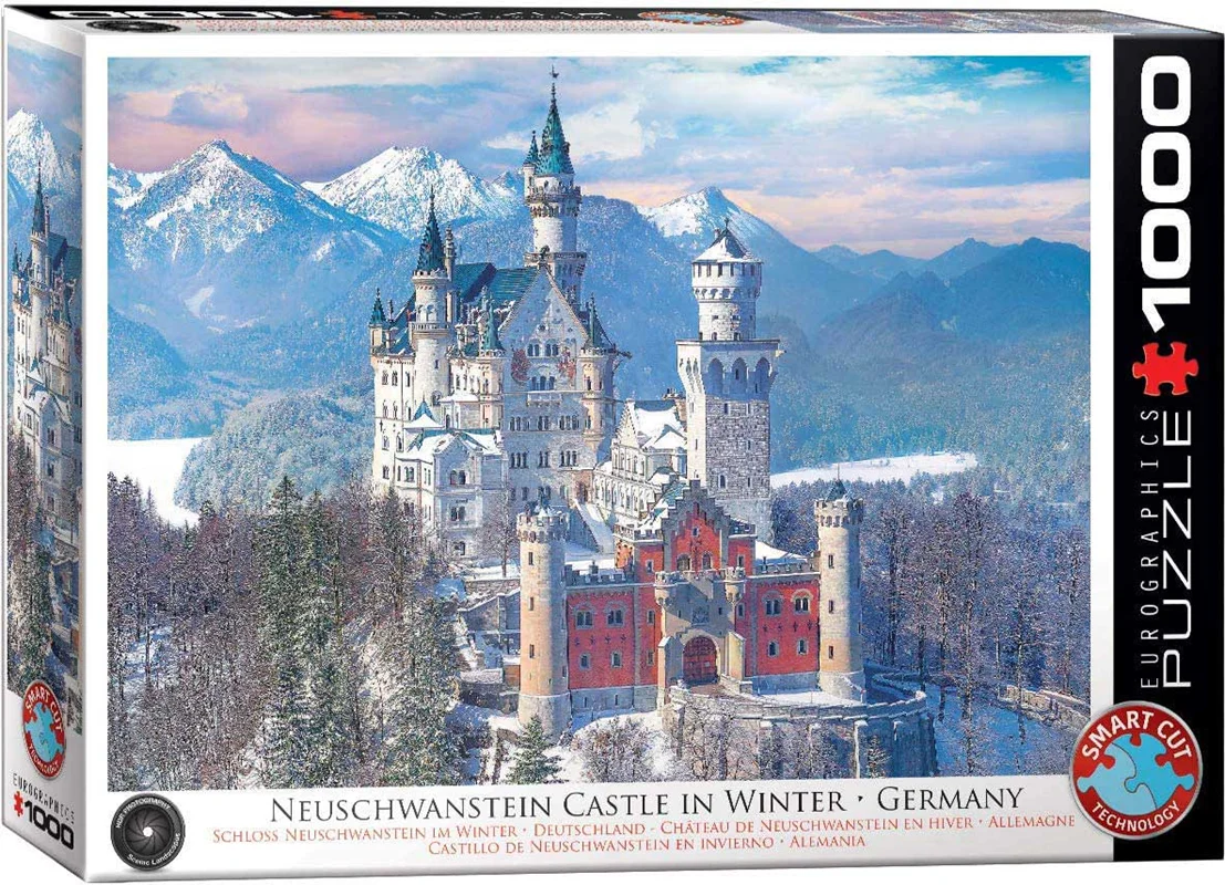 پازل یوروگرافیک 1000 تکه «قلعه نوشوانستین در زمستان» Eurographics Puzzle Neuschwanstein Castle in Winter 1000 pieces 6000-5419