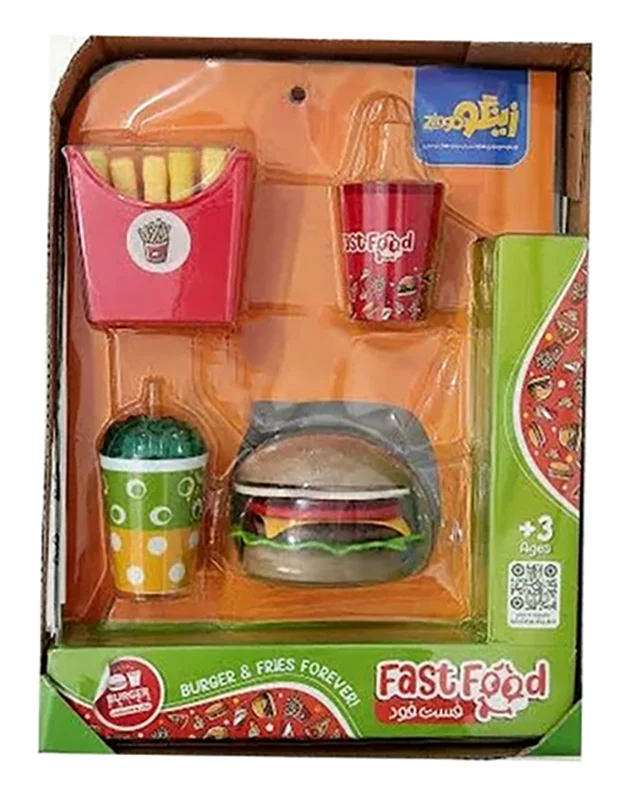 خرید اسباب بازی زینگو «فست‌فود - برگر و سیب‌زمینی» Zingo Toys Fast food - burgers and fries