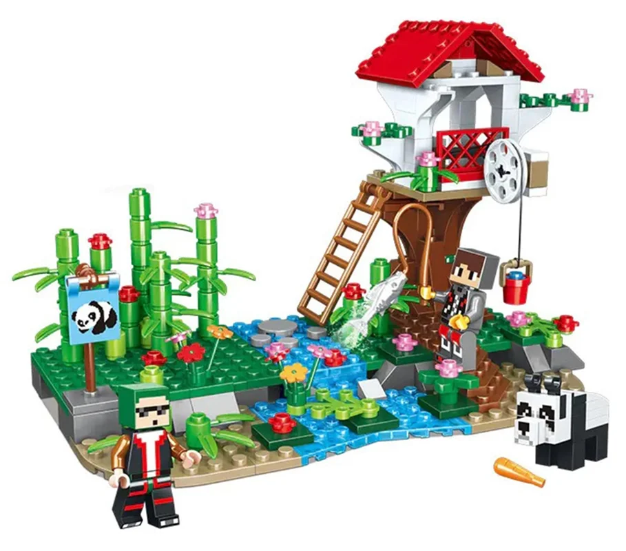 خرید لگو ساختنی مای ورلد «ماینکرافت خانه درختی پاندا» Building Blocks My World Minecraft Panda Tree House lego 1027