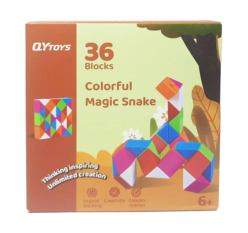 روبیک ماری ۳۶ قطعه کای وای QY Toys مدل Rubik QY Toys 36 Blocks - نمایش بستهبندی