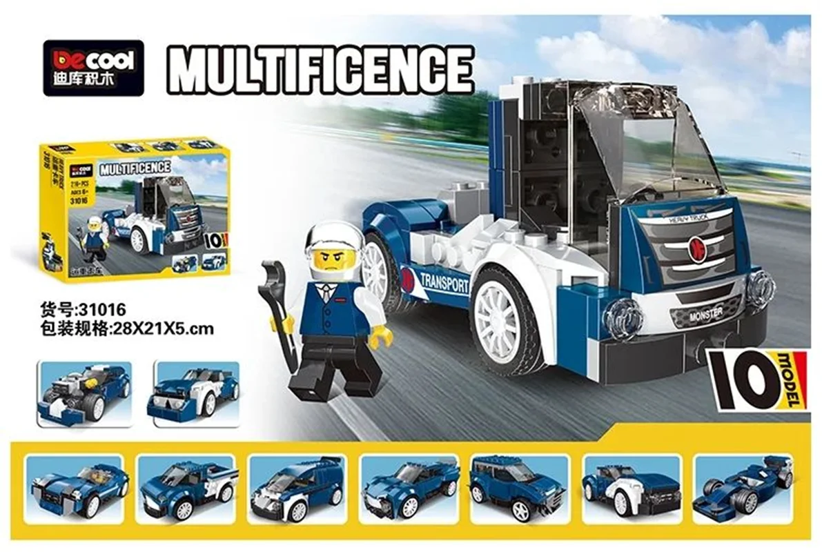 خرید لگو دکول چندگانه «کامیون سنگین 10 مدل» Decool Multificence Heavy Trucke Lego 31016