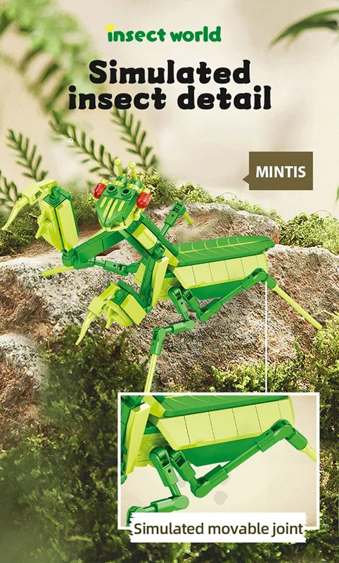 نمایش حرکت و قابلیت مفصل حشره آخوندک در لگو دنیای حشرات Insect World