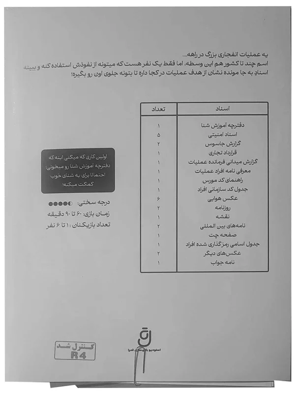 بازی فکری پرونده معمایی جاسوس نمای پشت